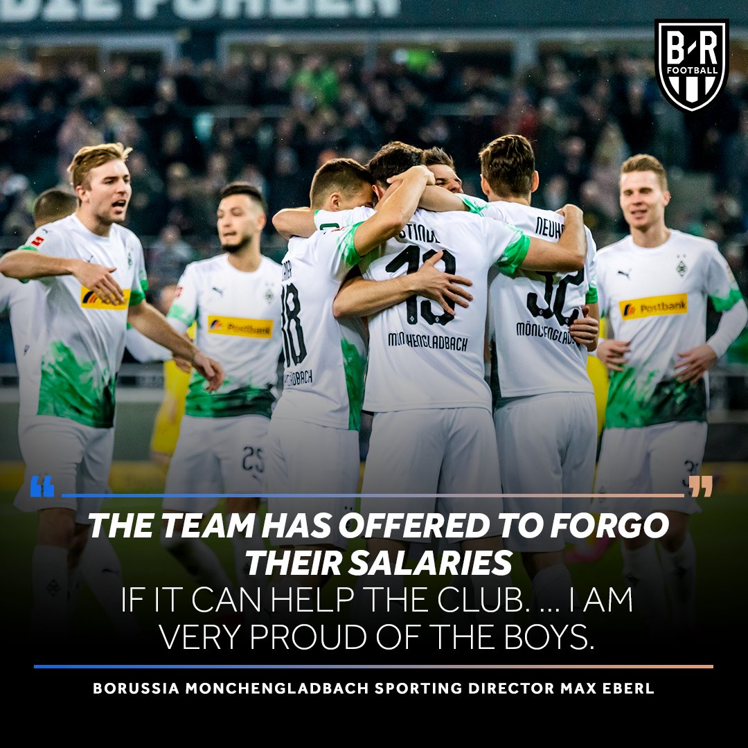 B R Football On Twitter Borussia Monchengladbach Players Have Given Up Part Of Their Salaries To Help Pay The Club S Other Employees During The Coronavirus Outbreak Https T Co Kubxbcux8y