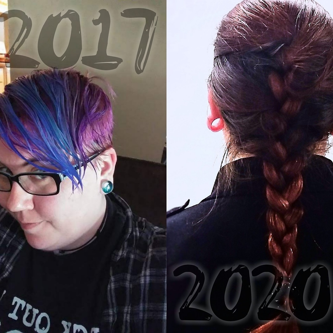 I can't believe that three years ago the longest bits of my hair was around 3 inches.

#hairtransformation #hairgrowth #throwbackthursday #2017to2020 #hairdifference #mishabeehair #longhairdontcare #longhairjourney #purpleandbluehair #thenandnow
instagram.com/p/B96YbT3APld/…