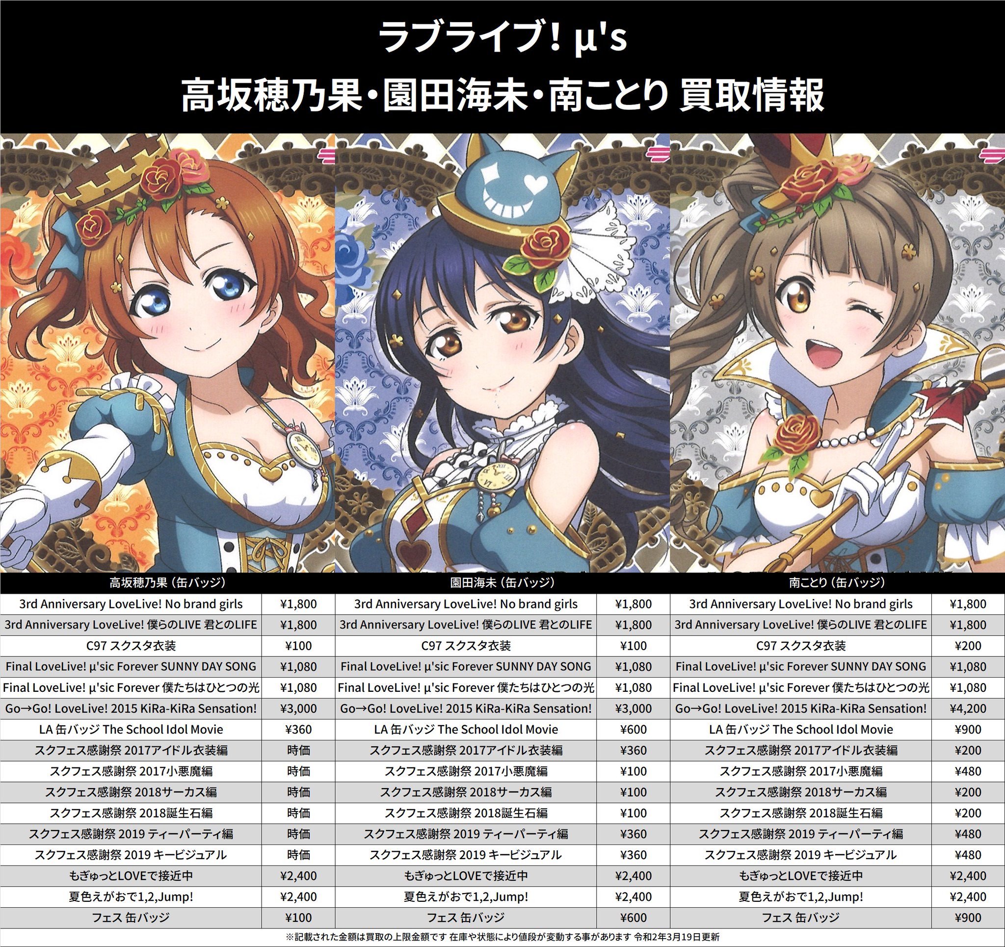 ラブライブ　園田海未　缶バッジ　セット ラブライブ オケコン 10周年 園田海未 缶バッジ - メルカリ