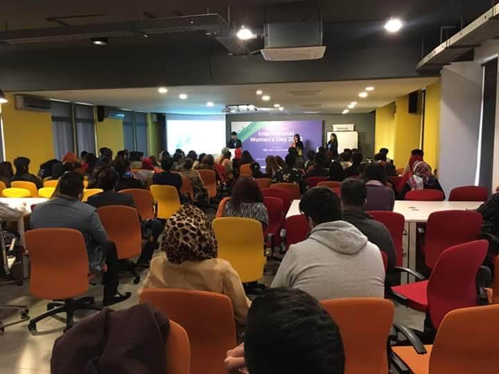 gdgcloudISB's tweet photo. Hey everyone! The wait is finally over! Here are the highlights of IWD Women Techmakers 2020. Feel free to share and tag all your fellows.
#EachforEqual #BeBoldForChange #TogetherWeRise #GDGCloudIslamabad #WomenTechmakers #GDGCloudISB #GCP #IWD2020 https://t.co/vKX2ymkCsR