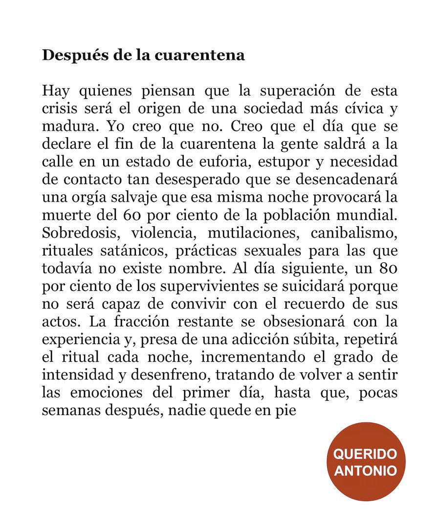 queridoantonio's tweet photo. Después de la cuarentena https://t.co/b6BiOKfiUI