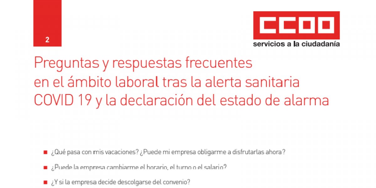 fscCCOOma's tweet photo. 🤔❓Muchos trabajadores y trabajadoras no saben si lo que les impone su empresa es legal o cómo tienen que comunicar determinadas situaciones.

📑Hemos elaborado un documento con las preguntas y respuestas más frecuentes

📥Descargalo e informate en: 

https://t.co/HRfXvxAYZj https://t.co/KvIsGvVas7