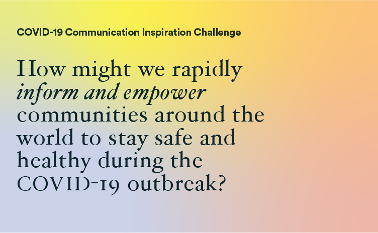 Have you seen communication around #coronavirus that has helped you change your behavior or make new decisions? Join the #IDEOCOVIDChallenge to share your observations. The 24-hour inspiration sprint ends in just 5 hours: ideo.in/2WoCQYQ