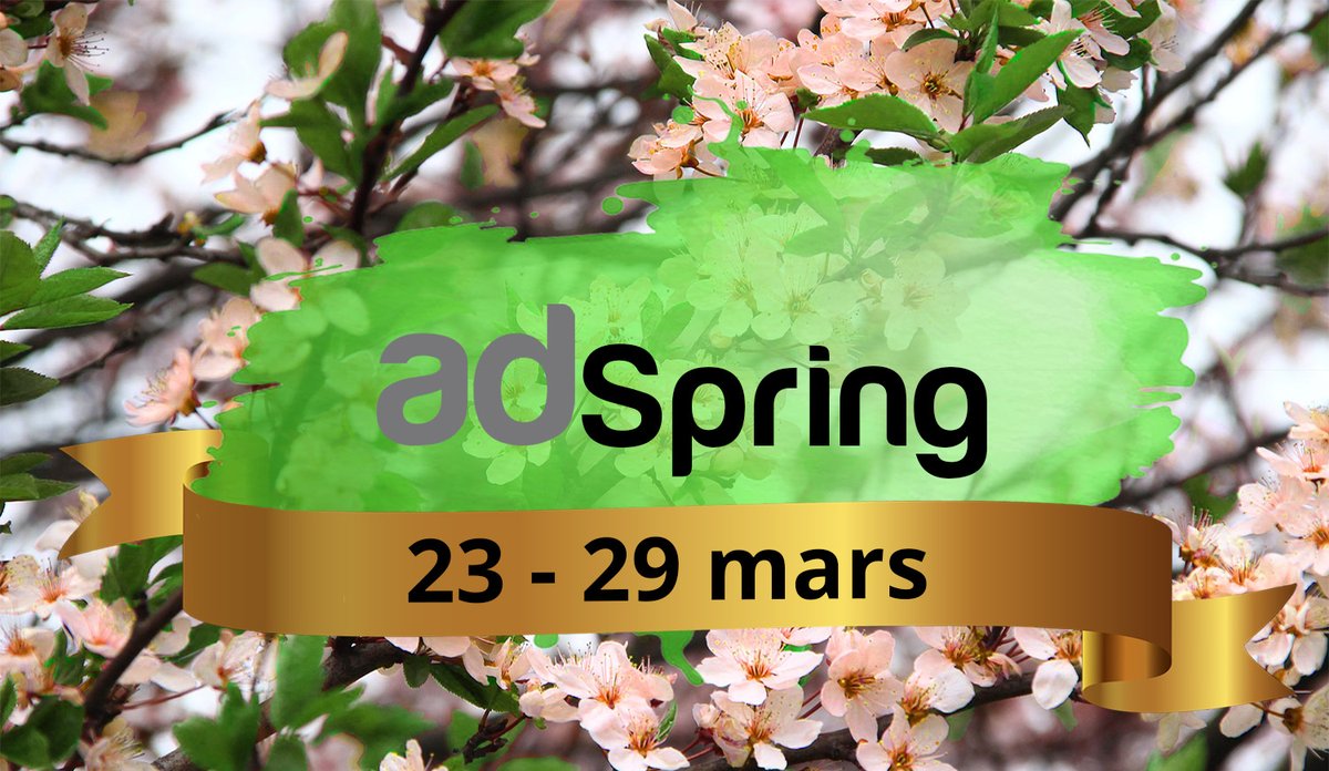 adrecord's tweet photo. Nu startar adSpring ⭐️

Ta del av exklusiva kampanjer, rabattkoder, tävlingar, höjda provisioner och andra fina erbjudanden!🏆 

Missa inte detta! 

https://t.co/SMwIkjn3CM https://t.co/XV0TozgTDZ