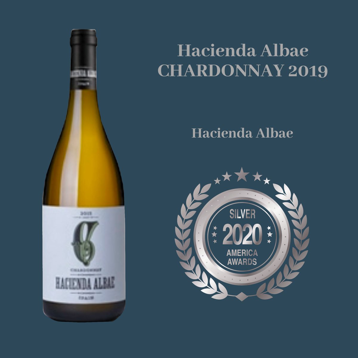AmericaWinesP's tweet photo. Good job to @hacienda_albae for their Hacienda Albae Chardonnay 2019 for receiving a Silver Award in America Wines Awards 2020.

#HaciendaAlbae #Chardonnay #WineCompetition #AmericaWinesAwards2020 #Wines #Winery #WineLovers #Winemakers #Spain #SpanishWine #WineAddict https://t.co/vTsLBYfdT3