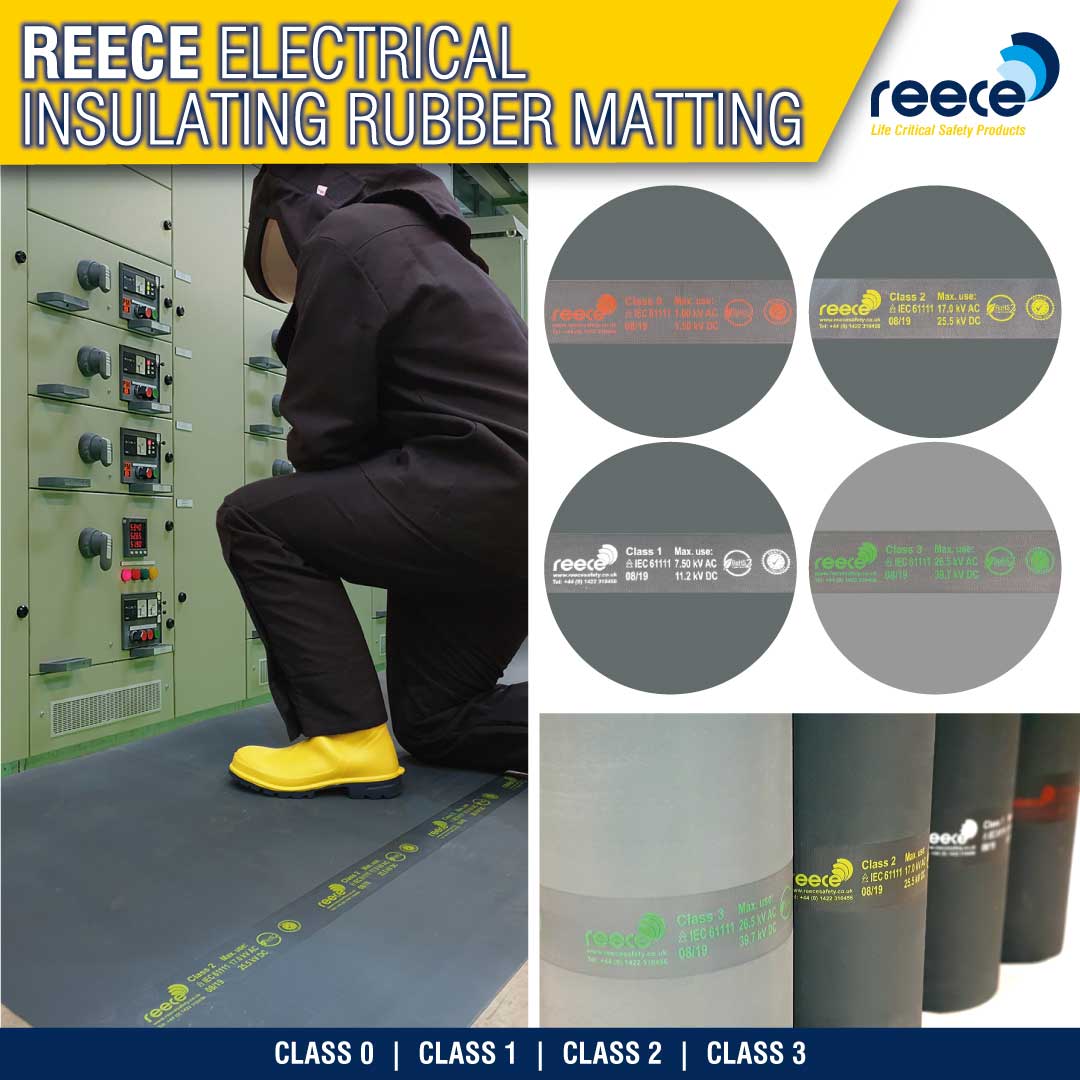Ideal when operating electric panels, switch gear and servicing electric/hybrid vehicles in providing protection against electric shock when the current tracks through the body to earth.
#Insulating #Matting #Carpets #SafetyAtWork #Electrical