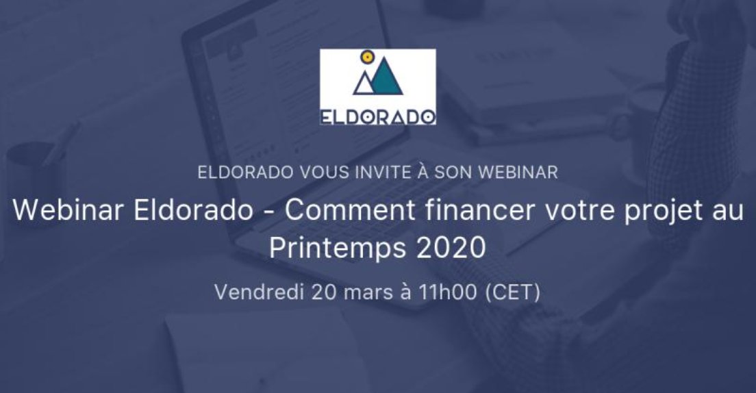 💶#Financement : <a href="/EldoradoDotCo/">Eldorado.co</a> organise ce vendredi à 11h, un webinar gratuit sur les solutions de trésorerie pour les stratups en cette période de crise. Pour vous inscrire c'est par ici 👉 bit.ly/2QoAAgs