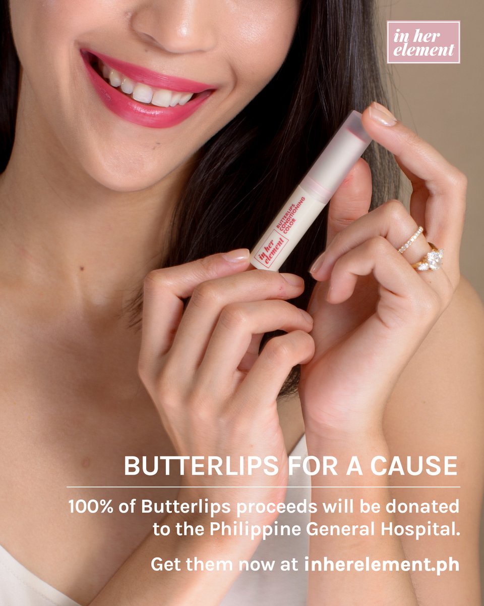 projectvanity's tweet image. Let’s use our kakikayan for good by supporting our medical frontliners! 👸🏼

Our sister company, @inherelementph will be donating 100% of its Butterlips sales (from March 19 to April 2) to Philippine General Hospital.

Purchase yours at P349 each at inherelement.ph! 💄