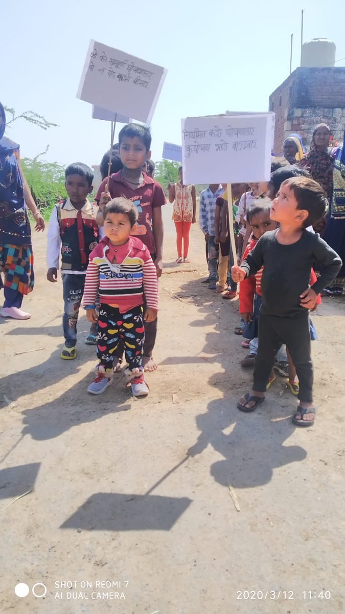 tini_tatatrusts's tweet photo. Anganwadi children lead the POSHAN rally in Rajasthan during the inauguration of #POSHANPakhwada2020 to spread the message of nutrition in the community #ProjectMakingItHappen #malnutritionfree @tatatrusts https://t.co/I3xSFWQYCP