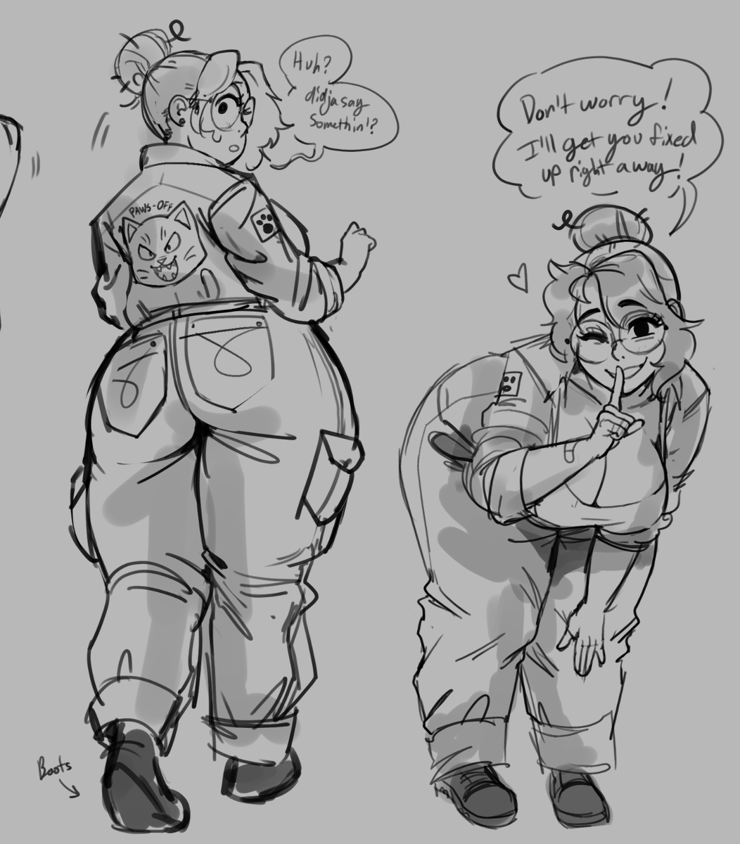 These Beths again but this time in their own post. I'm so torn between cutsey cartoon or more realistic babe for her lskdflksdjf
She's also a part of the robot storyline with @thebluebear27 and @JayLemon93! 