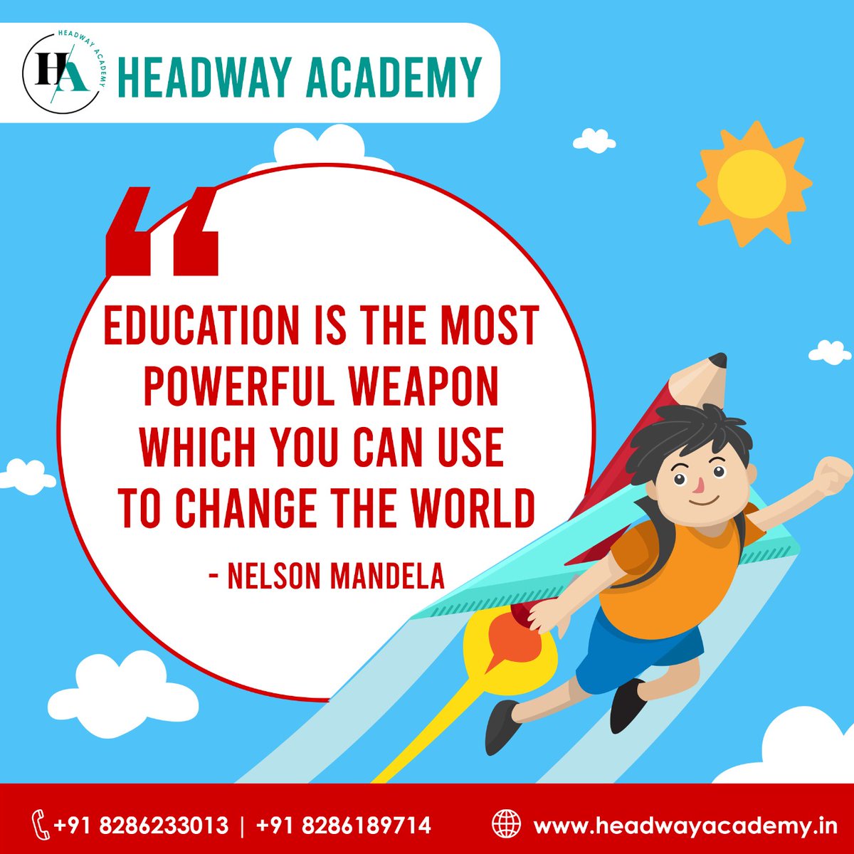 HeadWay_Academy's tweet photo. Education Is The Most Powerful Weapon Which You Can Use To Change The World. (Nelson Mandela)

#HeadwayAcademy
#coaching #classes
#state #cbse #board
#CoachingClassesInNewPanvel https://t.co/ExMqgIzcqs