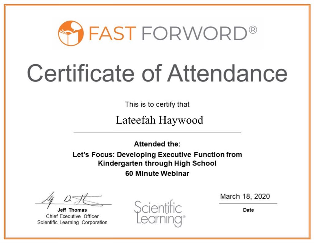 HaywoodLateefah's tweet photo. Using this time to soak up as much knowledge as possible! It’s wonderful knowing there are programmes and tools that assist in building and developing cognitive skills and executive functions in #growingminds. #EnjoyAspireAchieve #fastforward #scientificlearning https://t.co/uAC6DKvUvx