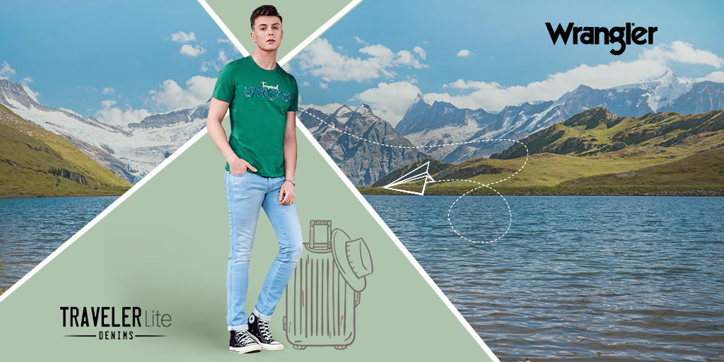 Wranglerdenims's tweet photo. #TravelerLite denims that will comfort you on your spontaneous travel plans.
#WranglerJeans #Traveler #LightDenims #JeansLove #AdventureReady #ExploreNonstop #TravelInJeans https://t.co/s9z4rbFv2N