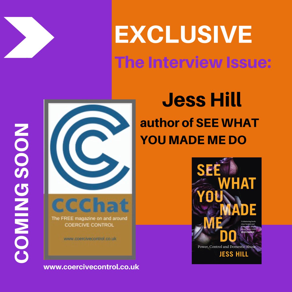 CCChatMagazine's tweet photo. So, this is what I was up to, just after 5 am this morning!
So excited about this exclusive issue, and interview with @jessradio
#coercivecontrol
#SWYMMD
#domesticabuse
#domesticviolence https://t.co/VJMDPjY2GF