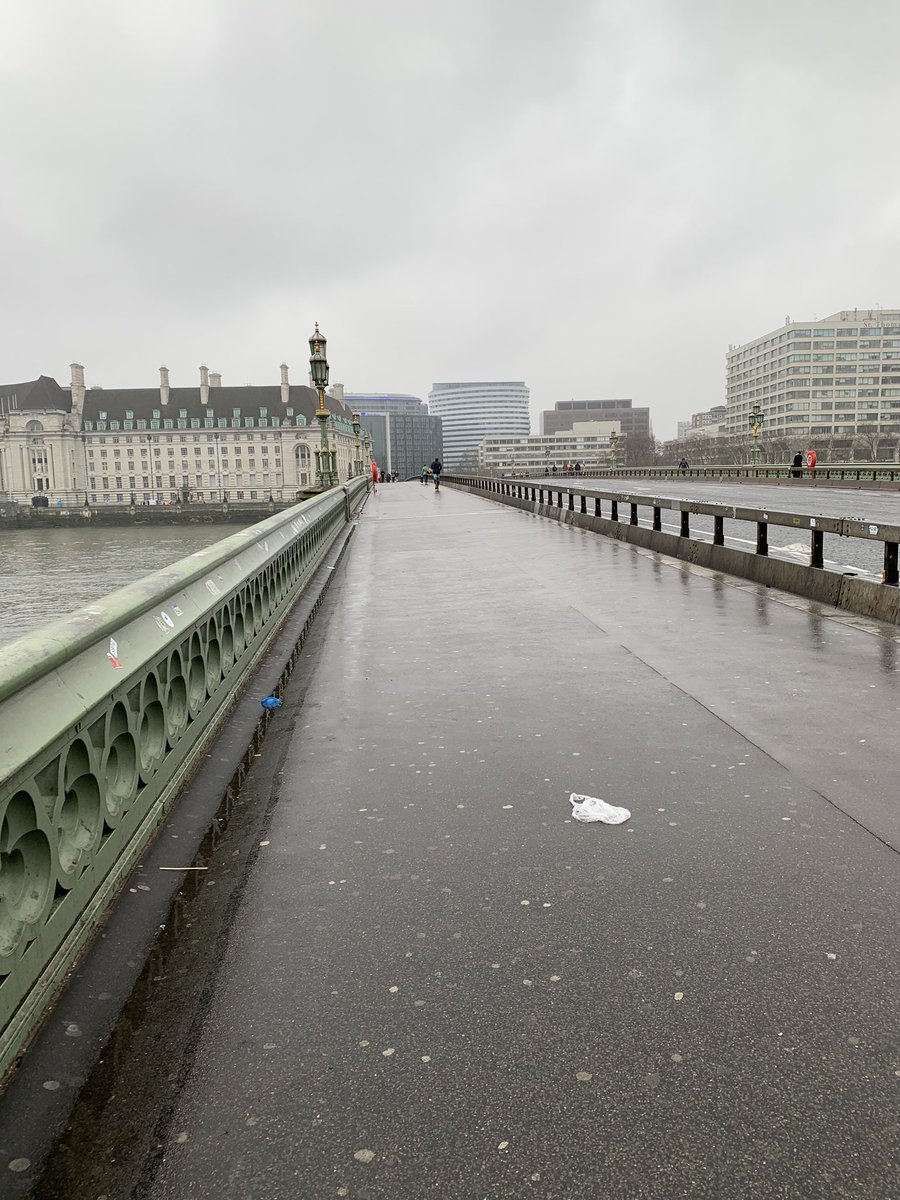 MarcusLeathwood's tweet photo. #WestminsterBridge rather #quiet in #London today, last trip for who knows how long? #StaySafe #StayHealthy #StayFit #GetOutdoors #lookaftereachother #HumansOfAcuity https://t.co/zAn4s2viO5