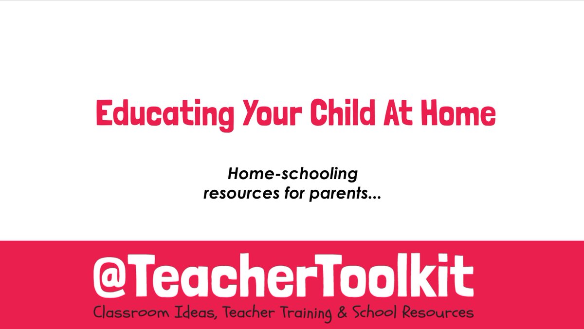 This is a resource to help parents get off to a good start with homeschooling, creating a home learning curriculum for teaching and learning, revision and homework.

buff.ly/3a3QNQ6

#HomeLearning #Parenting #StayAtHomeChallenge #StayAtHome