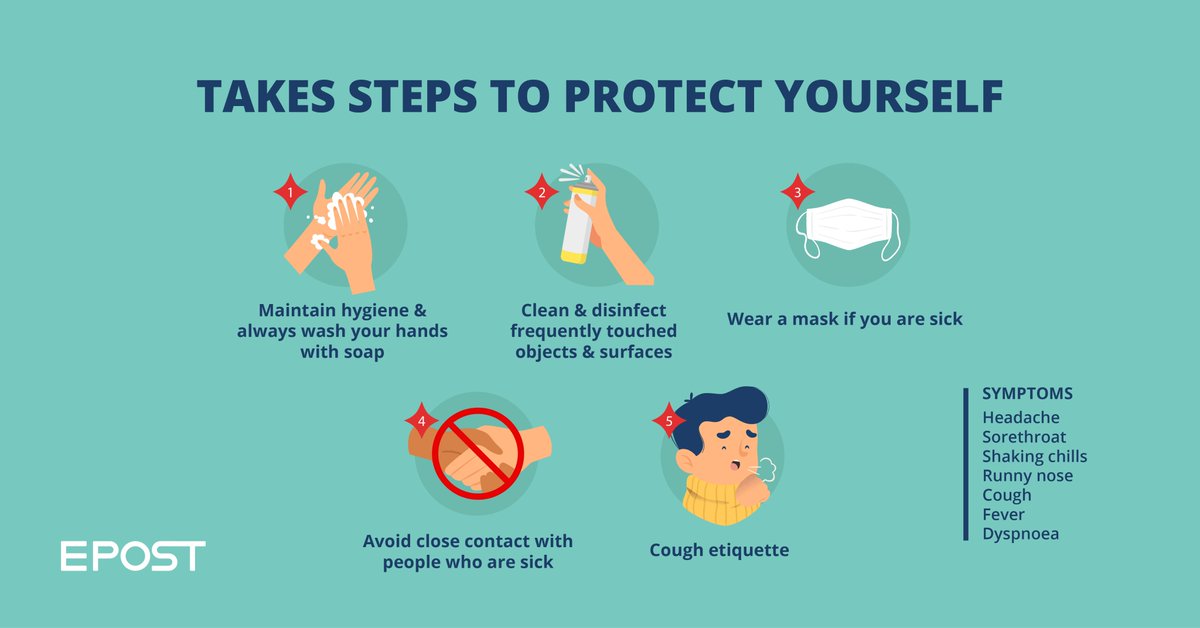 epost_bn's tweet photo. 【Epost CSR】
Epost is reminding everyone to follow the precautions for Covid 19. Due to the recent epidemic, we encourage everyone to follow the precautions. Always wash your hands and wear a mask. If you found yourself with symptoms  please do a medical check up immediately. https://t.co/7kKgaaRwcb