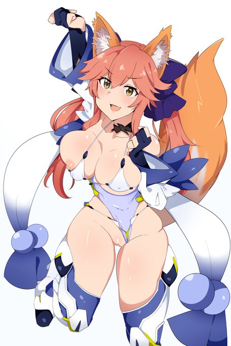 skebで描かせてもらった対魔忍になった玉藻です 対魔忍になったものの末路は奴隷娼婦か感度3000倍なので悲しいね 