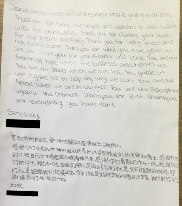 MsAshleyHeath's tweet photo. Looking for a contact to help @BCISonline  students send #ThankYou letters to Doctors &amp; Nurses who have helped during #COVID19. #BCIScommunity #BCISpirit https://t.co/yLgv2oL2Tg