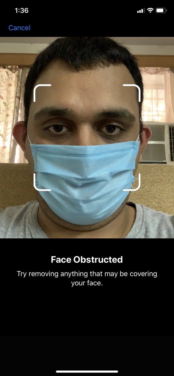 whizabz's tweet photo. Man! Now I miss #TouchID #FaceID #FaceIDFail 🤦♂️ #COVID19 https://t.co/9ZupINASIV