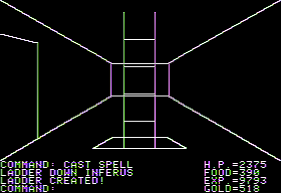 robustmuffin's tweet photo. I'm pretty sure I'd have no hope of beating this game if it weren't for these ladder spells. #Ultima1 #retrogaming https://t.co/bMA25qnfZ6