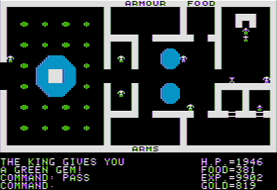 robustmuffin's tweet photo. I've secured both the Red and Green gems. I think this means I'm about halfway through the game! #Ultima1 #retrogaming https://t.co/ysJCE5Lz7F