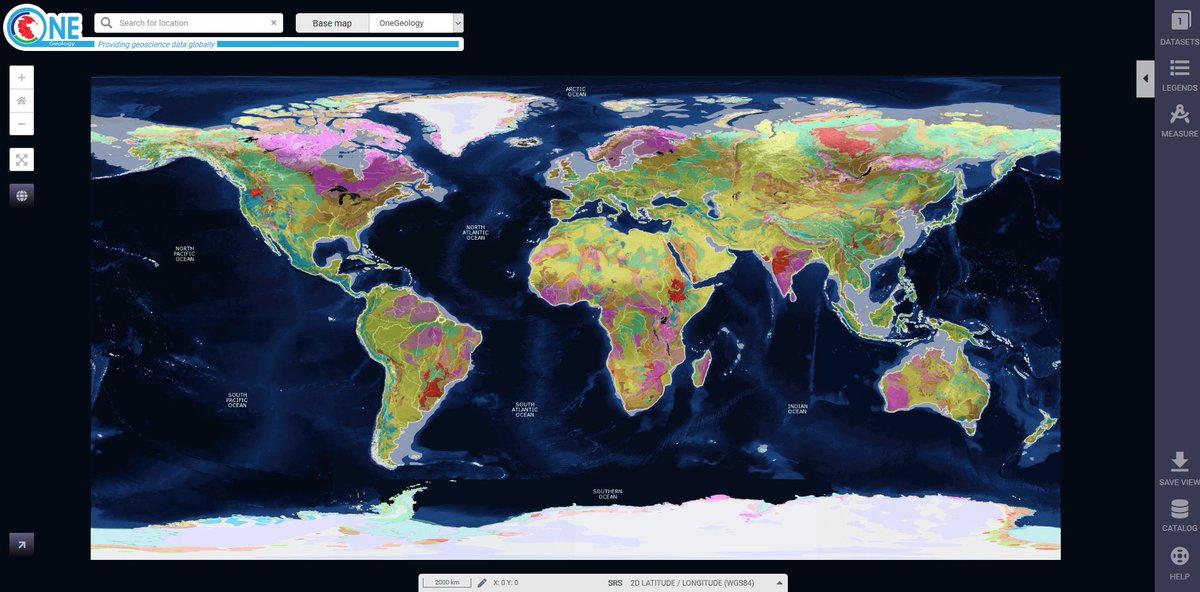 (4/20) ¿Qué es <a href="/OneGeology/">OneGeology</a>? 'Hacer accesible a la web los mejores datos geológicos y de geociencia disponibles en todo el mundo a las mejores escalas posibles, comenzando con al menos una escala de 1:1 millón'. portal.onegeology.org/OnegeologyGlob… #mapageológico