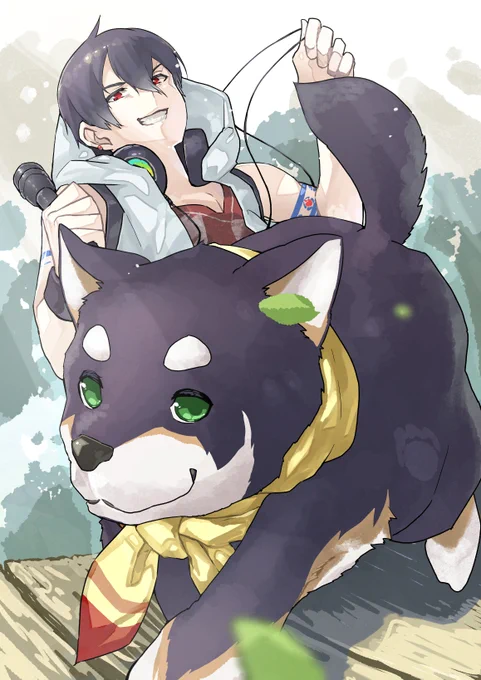 #絵かける #しばのドッグタグ 
この二人でワンセットなイメージが強い 