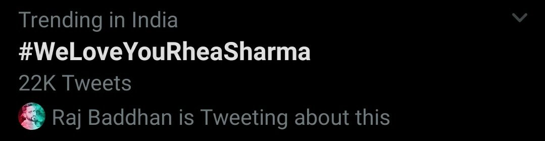 6.  #WeLoveYouRheaSharma One of our most successful trends #RheaSharma