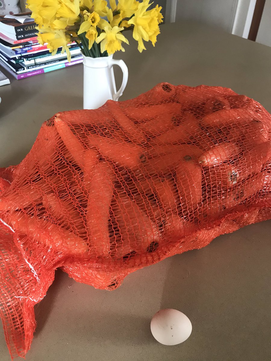 No need to panic buy - £2.50 for a 10kg bag of ‘horse carrots’ and one egg, come on hens try harder