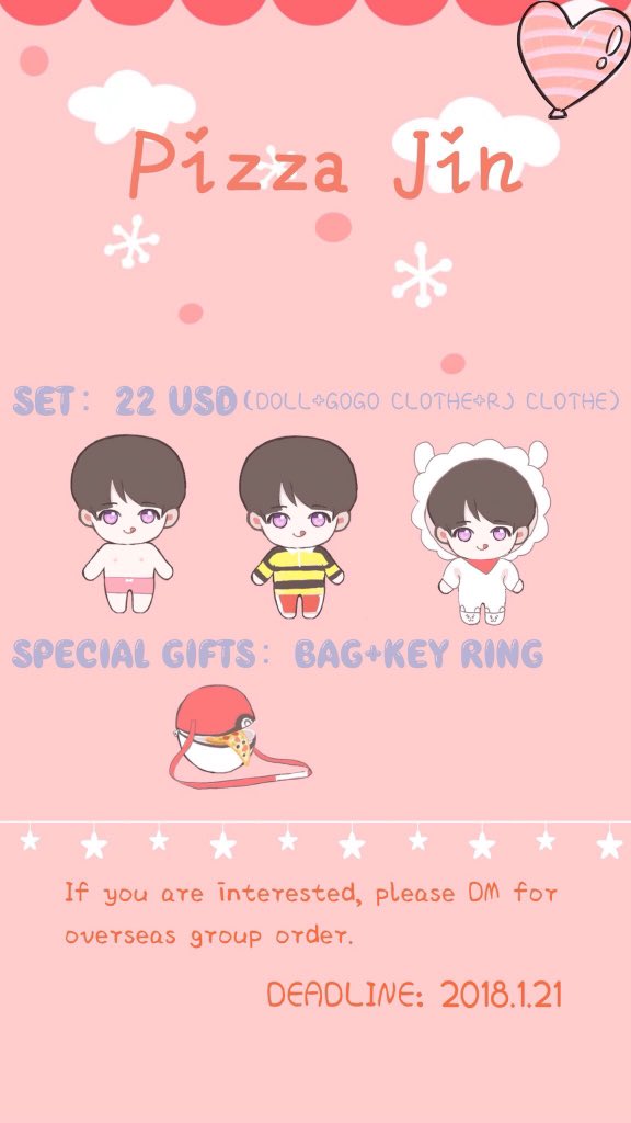 PIZZA JIN DOLL(2017)by  @Vabulous_Tae