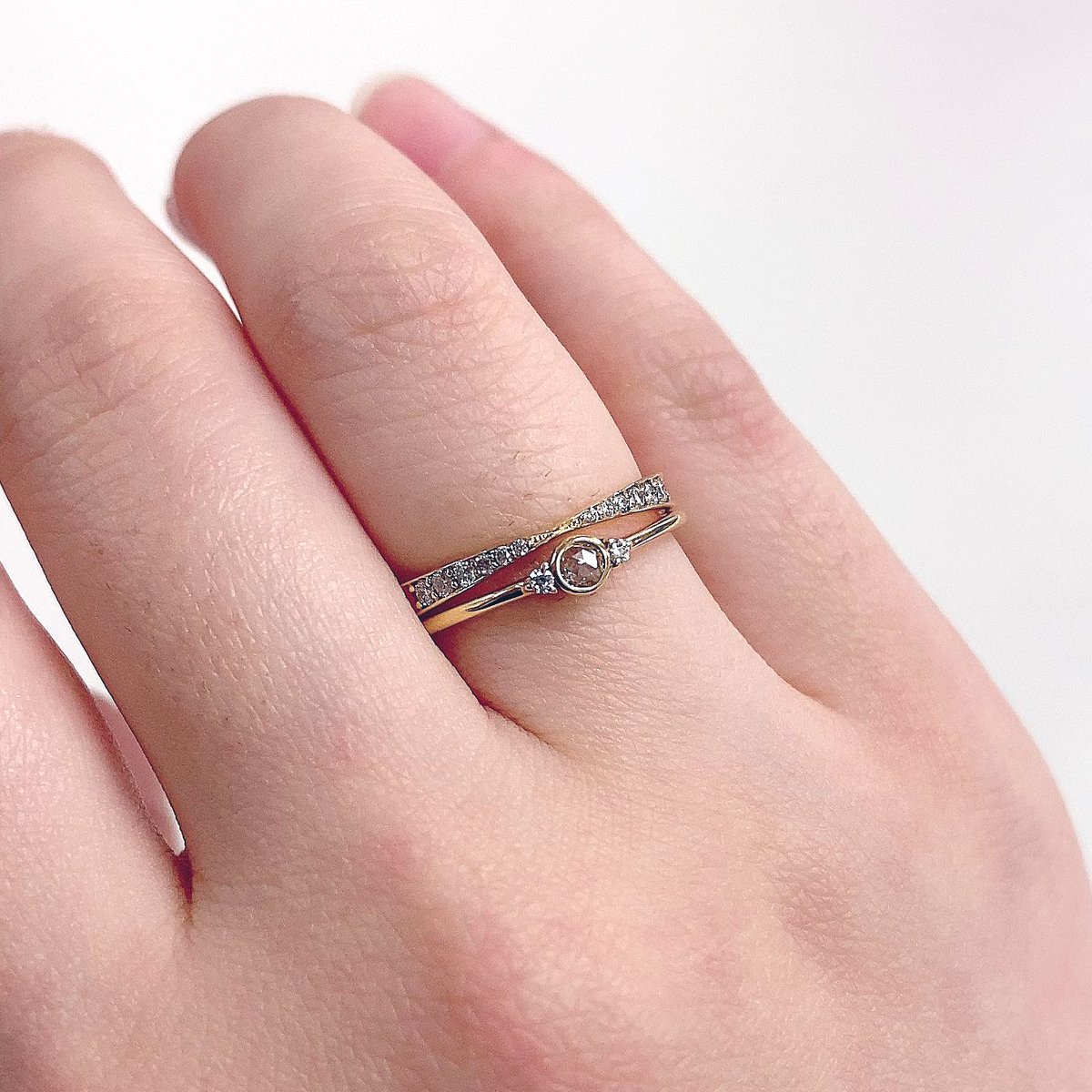 オレフィーチェ　ジェマ　リング K18/Pt「ダイヤ ジェマ」リング ー イエローゴールド