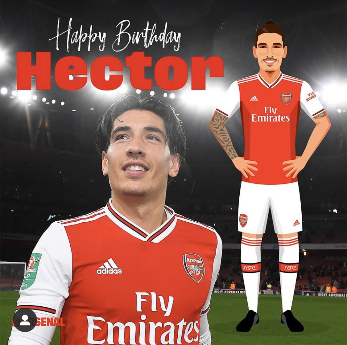 Héctor Bellerín 
Bellerín 
Héctor Bellerín 
na na na na na na na 

Happy birthday boo  
