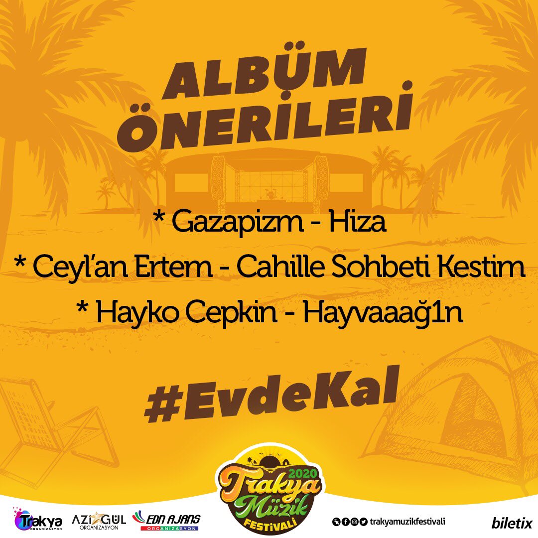 COVID-19 ile virüsü ile mücadele ettiğimiz bu günlerde size iyi geleceğini düşündüğümüz bazı yeni albümler önermek istedik. #EvdeKal #TrakyaMüzikFestivali