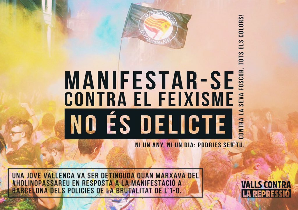 vallsrepressio's tweet photo. 🎉🙌 Han absolt la Paula, la jove vallenca detinguda quan marxava del #HoliNoPassareu.

En aquest fil, ella mateixa ens explica com ha viscut aquest procés i la necessitat de crear xarxes de suport a les persones represaliades 👇 https://t.co/pk9fO0BXTI