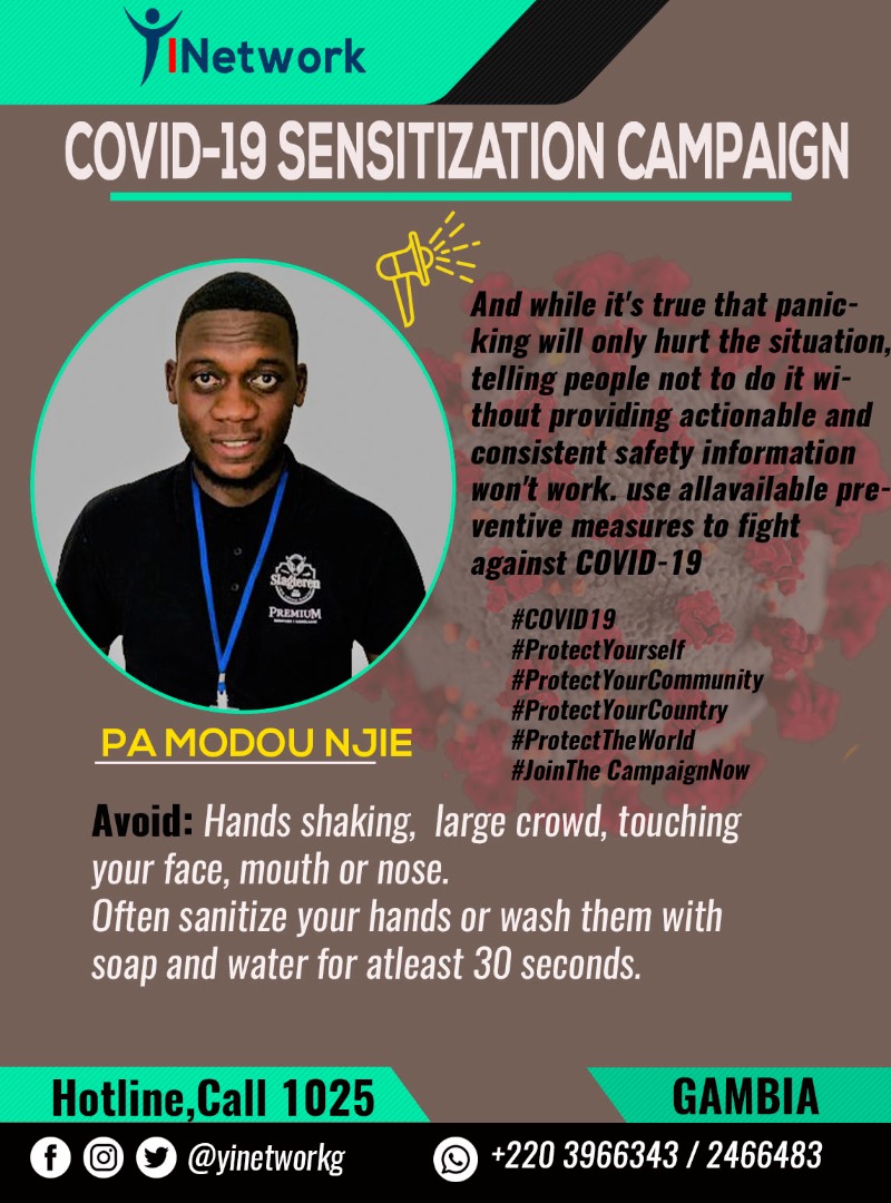 YinetworkG's tweet photo. JOIN OUR CONVID-19 CAMPAIGN  NOW!!

To join
Send a picture of yourself and a short message to sensitize the world.

#COVID19 
#ProtectYourself 
#jointhecampaignnow https://t.co/WJ00cZH0HK