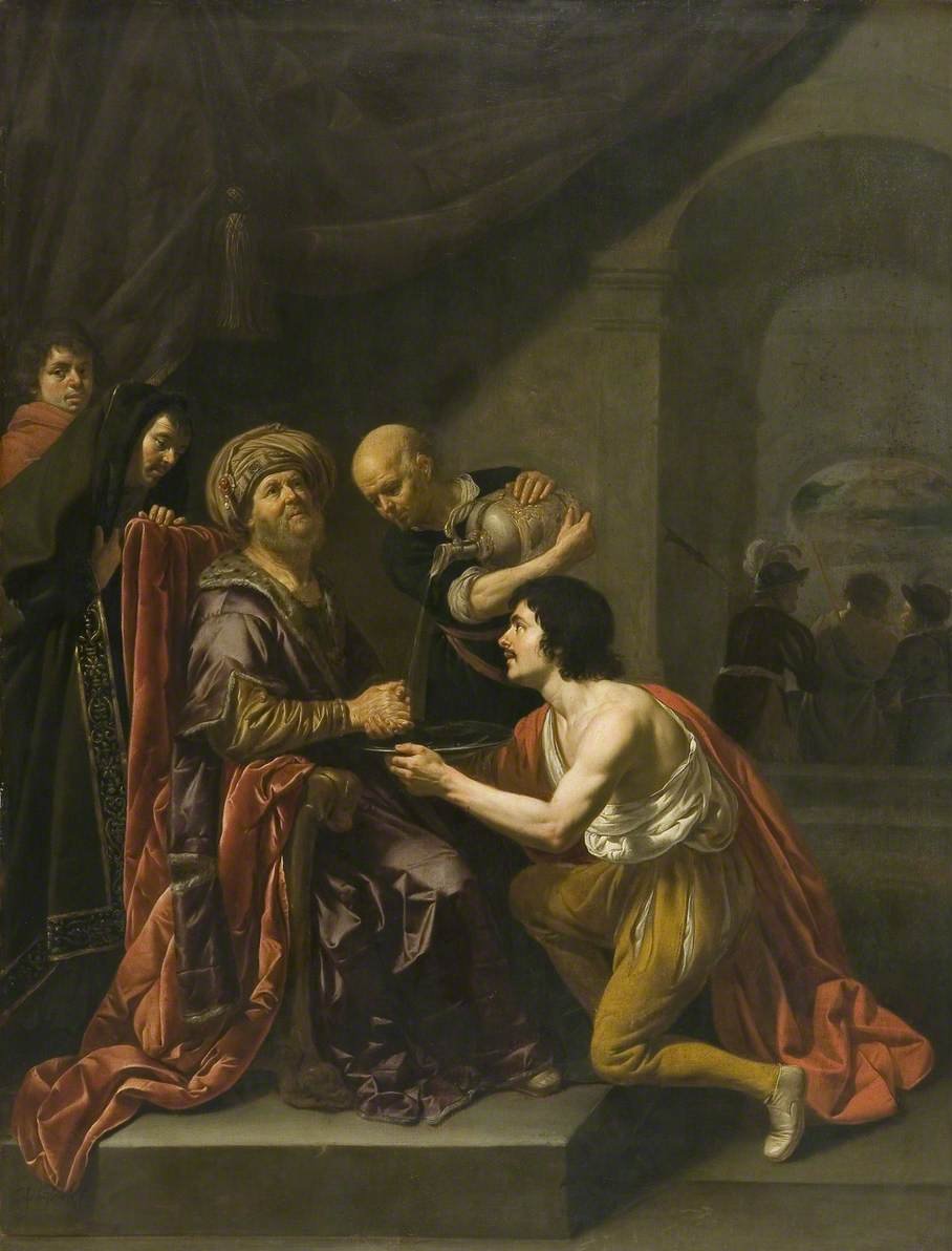 'Pilate Washing His Hands' by the Dutch painter, Jan Van Biljert (1597-1671). Van Biljert was one of the "Utrechtse caravaggisten"; artists based in Utrecht and influenced by Caravaggio. ( @Museum_Cardiff  @NatMuseumArt)