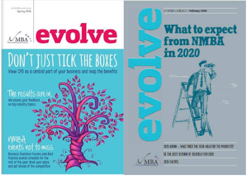 #TBT A throwback to our first edition of the evolve magazine, compared with our first edition of 2020. Look how much this has evolved.

To view our latest edition and go back through the ages please check out the NMBA website here: lnkd.in/dBtmRpD

#Evolve #throwback