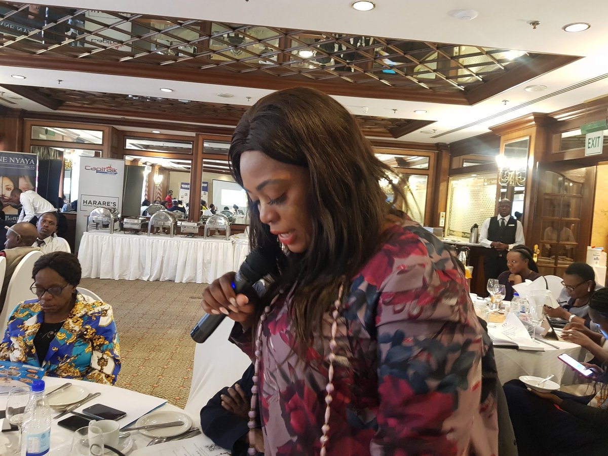 Hon <a href="/TatendMavetera/">Tatenda Mavetera</a> says the reason why PR MPs are not visible in <a href="/parliamentzim/">Parliament of Zimbabwe</a> is because Constituency MPs are making it hard on us #LetsGo5050 #WeWantGenderEquality #TouchNotOurConstitution