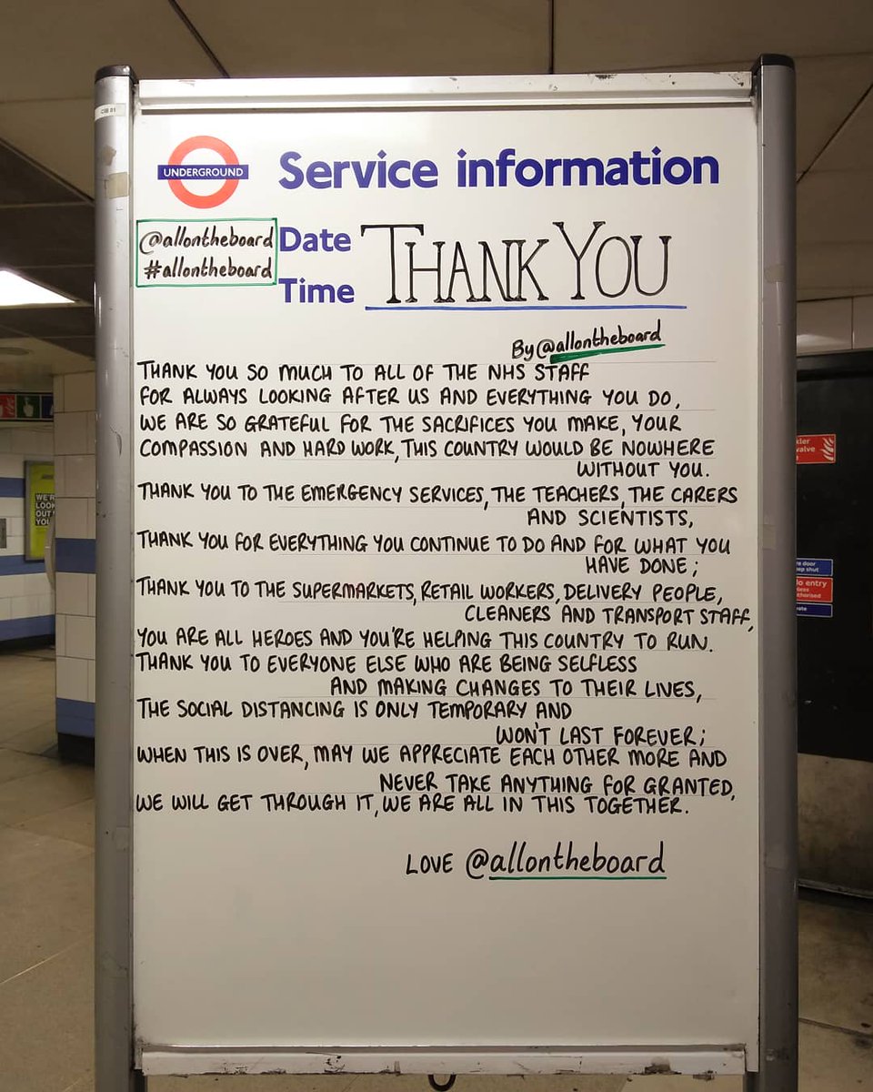 Thank you everyone out there keeping us going. Thank you for reminding us of the best in people and for doing what you do. 
You are all heroes.

Much love <a href="/allontheboard/">All On The Board</a>
#ThankYou #coronavirus #COVID19 #lockdownuk #londonlockdown #ThankYouNHS