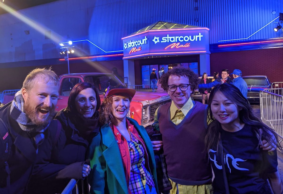 RayyahMcCaul's tweet photo. Remembering some social highlights of the year so far... I mean, they may well be the last... Starting with the fab #StrangerThings @secretcinema @Matt_Costain @ActorsStranger #friendsdontlie #StarcourtMall #Hawkins #80s #rememberthosedays #socialbutterfly #SecretCinema https://t.co/zWm0cYeFac