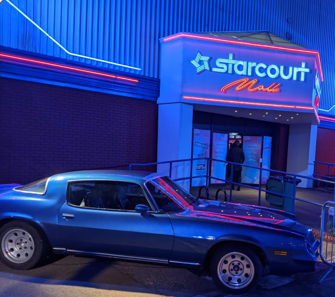 RayyahMcCaul's tweet photo. Remembering some social highlights of the year so far... I mean, they may well be the last... Starting with the fab #StrangerThings @secretcinema @Matt_Costain @ActorsStranger #friendsdontlie #StarcourtMall #Hawkins #80s #rememberthosedays #socialbutterfly #SecretCinema https://t.co/zWm0cYeFac