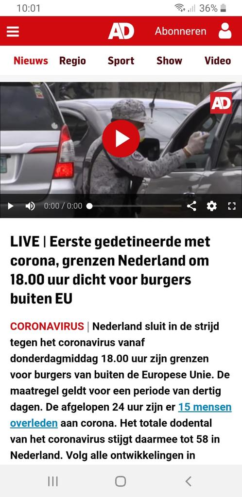 Eerste gedetineerde met Corona. Hopelijk wel in een isoleercel geplaatst!