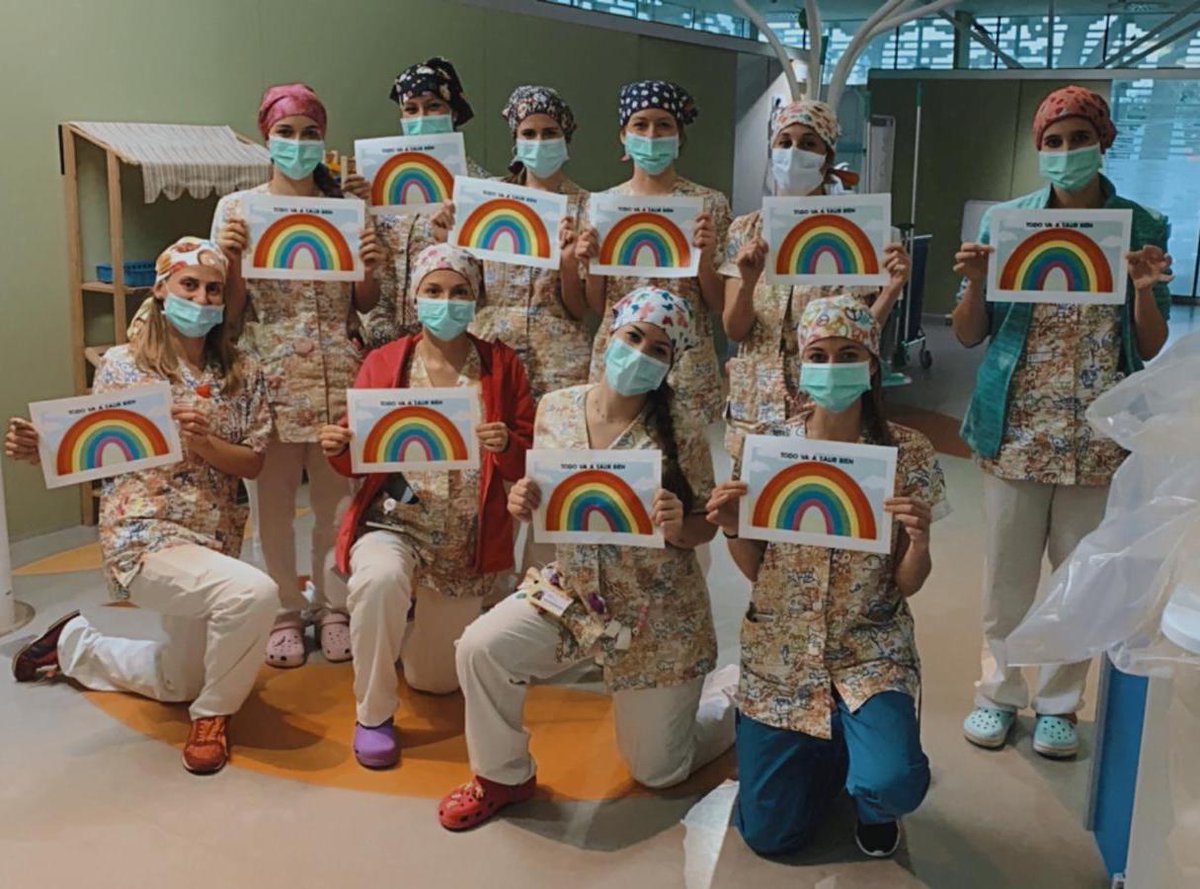 👉 #Quedatacasa, és responsabilitat de tots contenir el #coronavirus.
💓Fes-ho per tots els professionals que continuen treballant per a frenar aquesta pandèmia #COVID19
😷 I com elles diuen "Tot anirà bé" 🌈