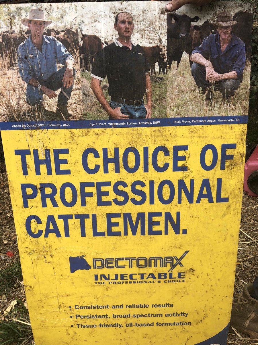 Found this in the shed yesterday. An old ad for Dectomax. It's dad on the right and Zanda McDonald on the left!! #smallworld