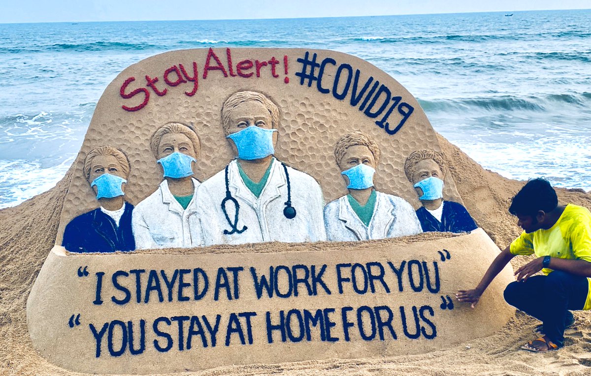 Anilsatanwar's tweet image. Stay alert ! #COVID19
"I stayed at work for you"
"You stay at home for us''
#StaySafeStayHome #CoronavirusOutbreakindia