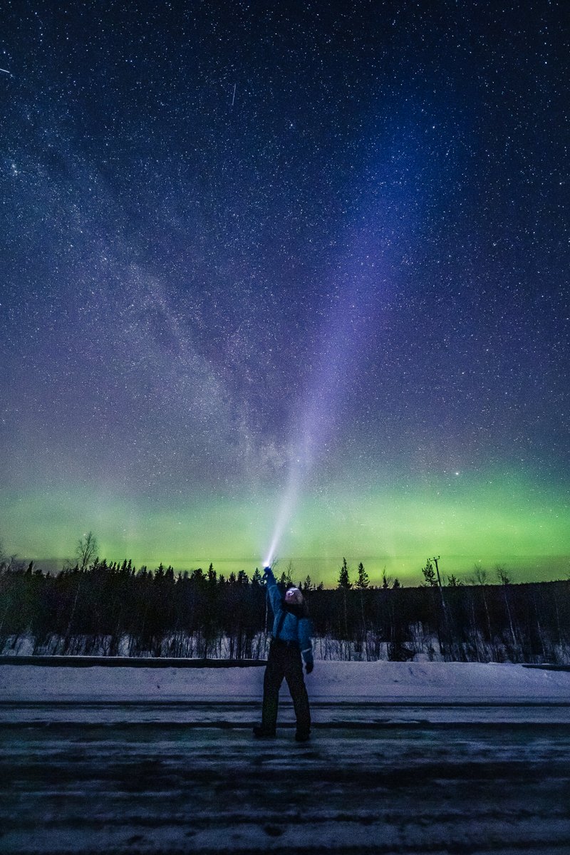 May the force be with you! Especially during these hard times! A photo from our aurora hunting tour in #Rovaniemi #Lapland #Finland
