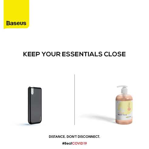 Baseus_India's tweet photo. Let's fight together against #Covid19. Social distancing is important in these times but you can always stay connected with our all-new series of power banks, chargers, earphones, and cables.
Buy Now: https://t.co/AcrLzpVDku #covid19 #beatcovid19 #protectyourself #Baseus #Baseus https://t.co/uoLGQBiabA