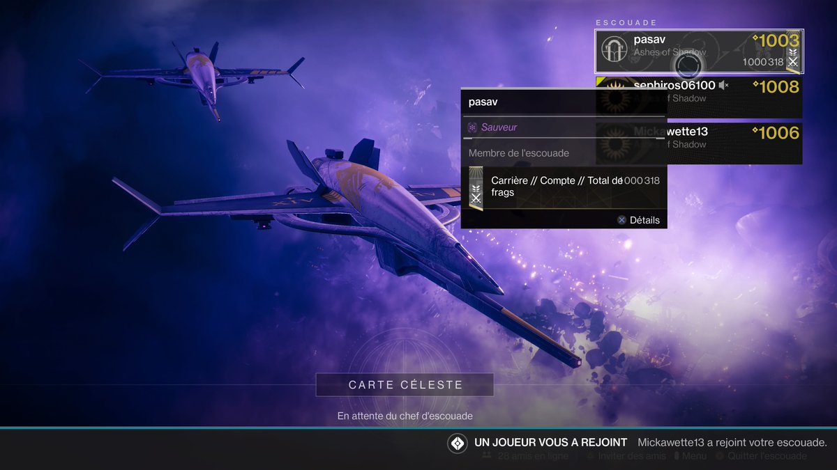 pasav4's tweet photo. Pas mal ces traqueurs de stats... La barre du million de frags passée c'est marrant! #Destiny2 #ashesofshadow https://t.co/bZKB3QTONX