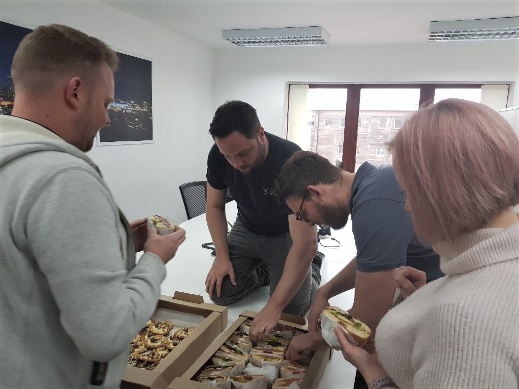 So yesterday the guys over at @TheSteamhouseCo prepared a delicious spread of bagels, cookies & brownies for our team! 🥯🙌

In times like this, it's important to support local businesses, plus we love any excuse to order in lunch!

#ISupportBirmingham 
#supportlocal